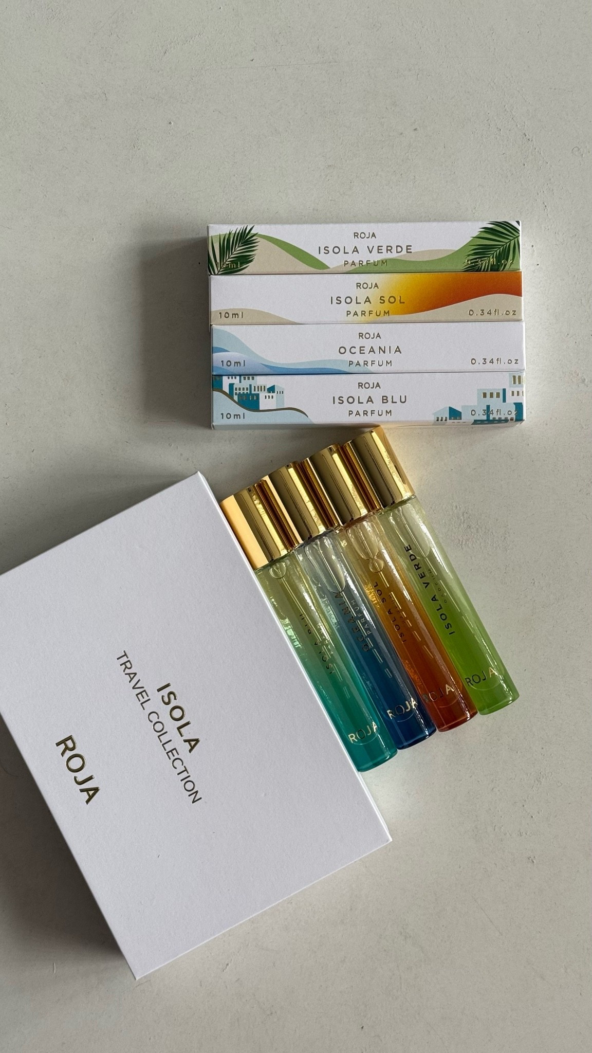 The Isola Travel Collection

A colourful fragrance wardrobe from ROJA, bringing together Isola Verde, Isola Sol, Oceania and Isola Blu in travel-friendly 10ml bottles. Fresh, vibrant and easy to take anywhere, it’s a perfect way to switch scents throughout the summer.

#LTKsummer #LTKgiftguide #LTKbeauty