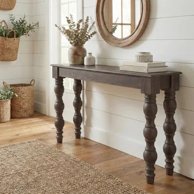 Braydan 56" Solid Wood Console Table with hand turned legs | Wayfair North America