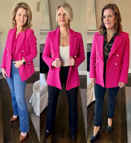 Three ways to wear a fabulous pink blazer!

#LTKSeasonal #LTKworkwear #LTKstyletip