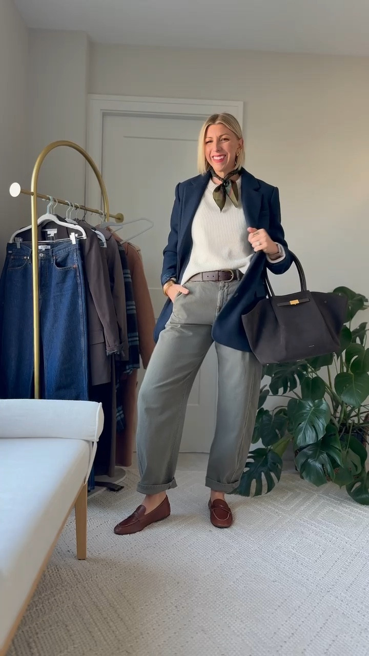 These Gap pants will go with anything! I styled it with an oversized blazer and sweater!

#LTKSeasonal #LTKOver40 #LTKStyleTip