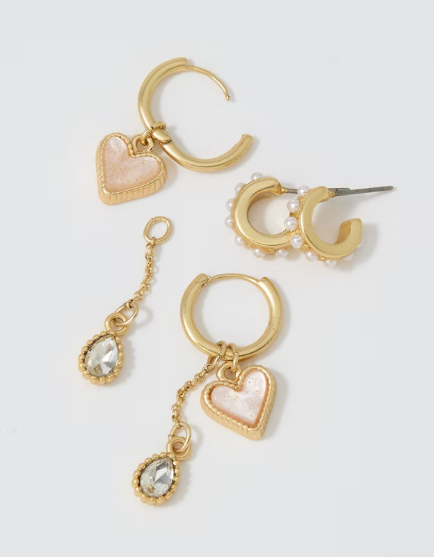 Aerie Heart Charm Earring 2-Pack | Aerie