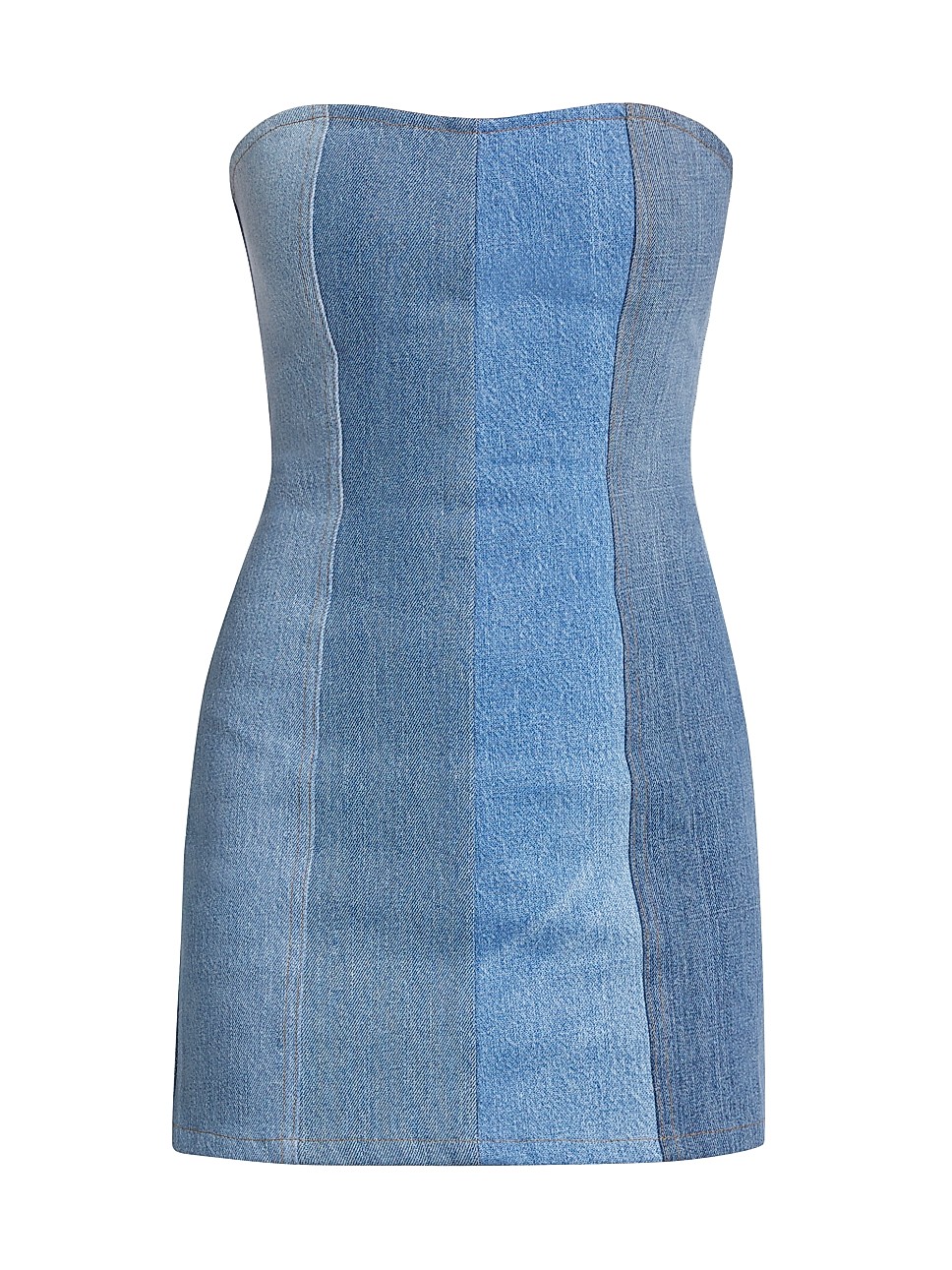 Patchwork Denim Minidress | Saks Fifth Avenue