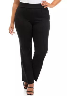 THE LIMITED Women's Plus Size Compression Bootcut Pants, Black, 4XL | Belk