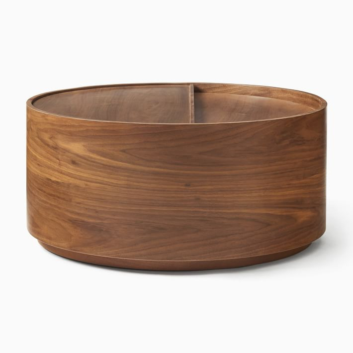 Volume Round Storage Drum Coffee Table (36") | West Elm (US)