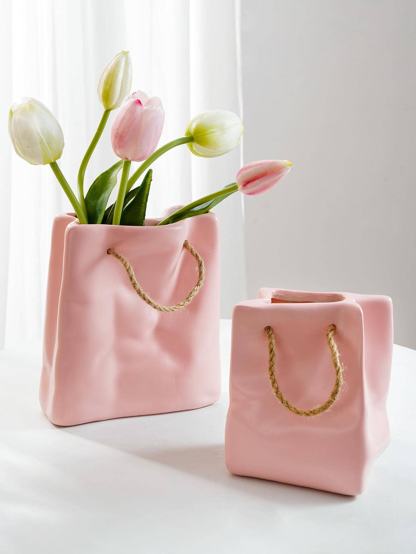1pc ABS Flower Vase, Creative Bag Shaped Flower Vase For Home | SHEIN