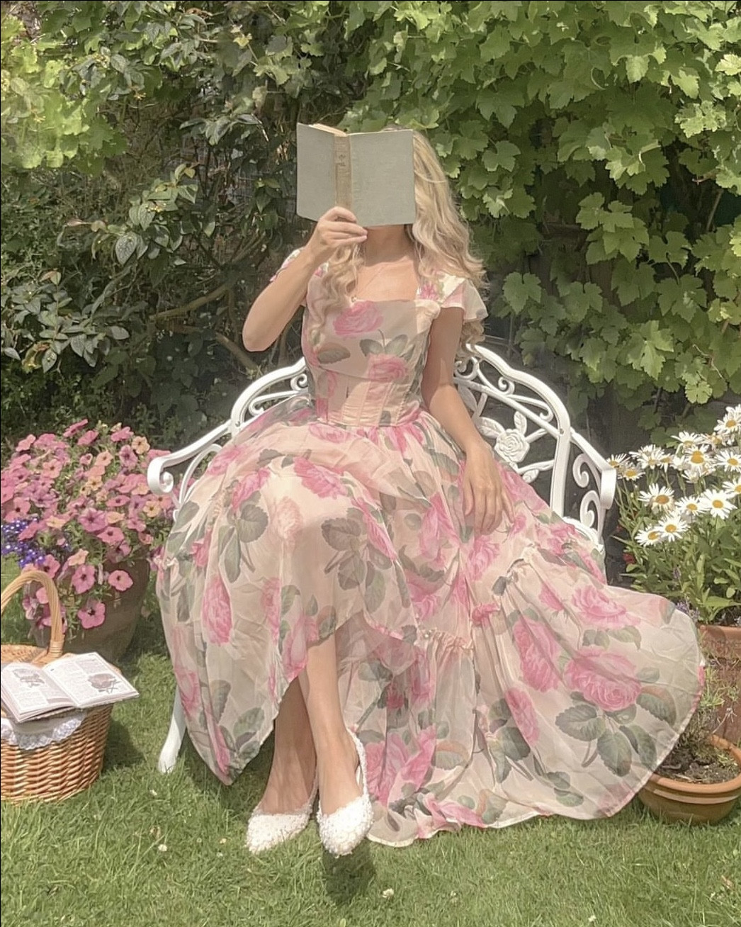 sweetest vintage print dress from Ivy City, wearing a size 0 here (i sized down as it runs large) my affiliate discount code is: 15OFFDANIELLE 🤍 #cottagecore #princess #coquette

#LTKsummer #LTKwedding #LTKstyletip