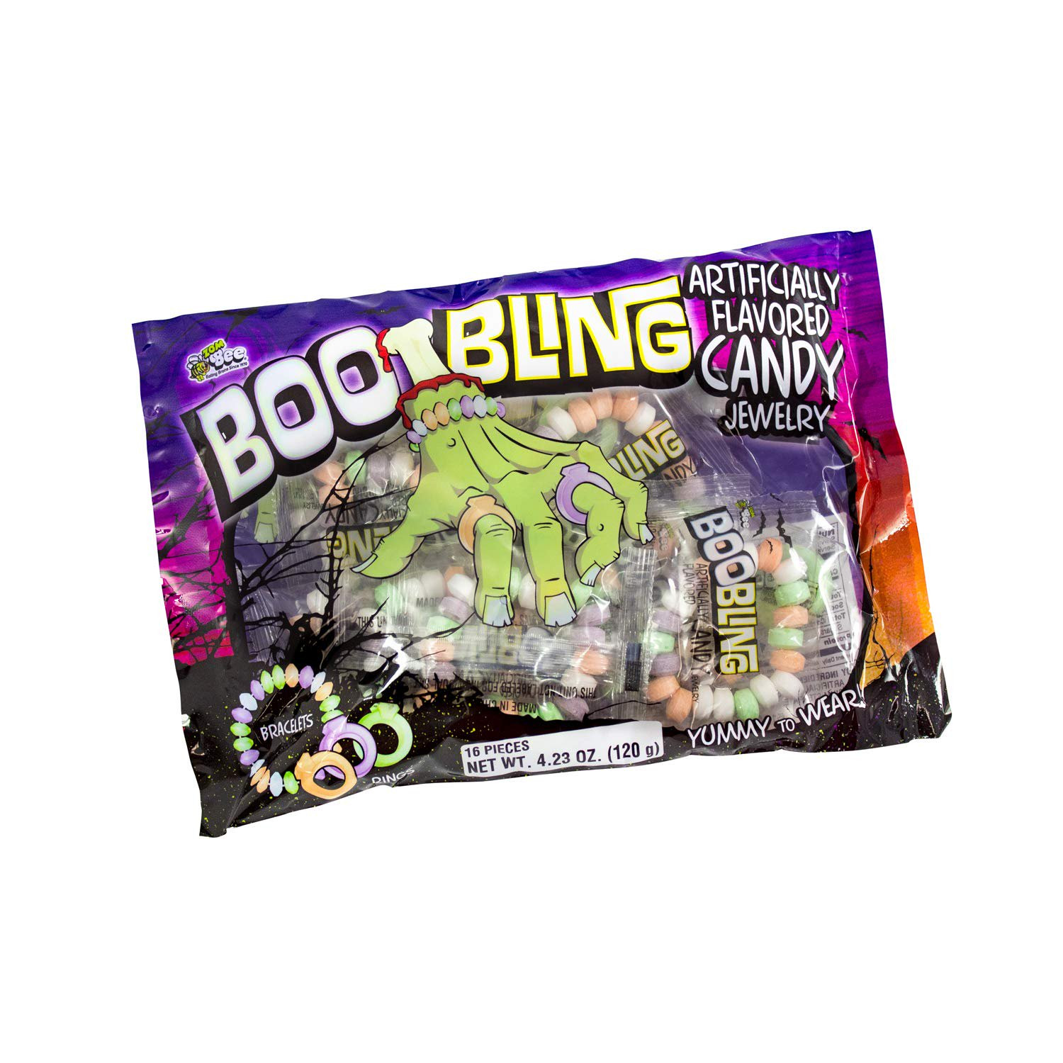 BCL Boo Bling Candy Jewelry Bracelets Rings Halloween Candy 16pcs 3.92 oz - Individually Wrapped ... | Walmart (US)