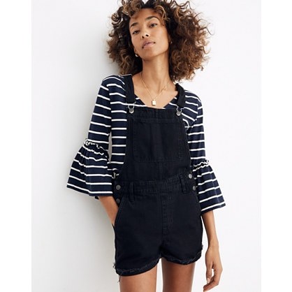 Adirondack Short Overalls in Washed Black | Madewell