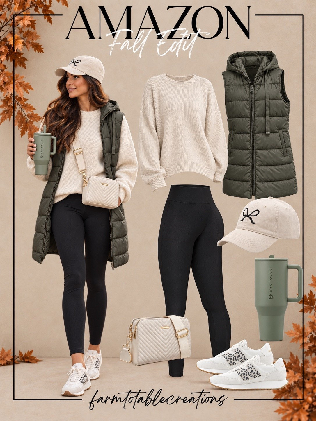 Black Friday Shopping Outfit 🛍️🖤

The perfect Black Friday shopping outfit for a full day of grabbing deals! Comfy black leggings, an oversized neutral sweater, and a long puffer vest make this look cozy without feeling bulky. Add sneakers, a hands-free crossbody, a cute baseball cap, and an oversized tumbler for an easy outfit that can handle all those shopping stops.

Comfort is definitely the priority for Black Friday, but this neutral and olive combo still looks so put together. Perfect for early-morning shopping, coffee runs, and checking everyone off your Christmas list!

Follow @farmtotablecreations on Instagram for more cozy home finds and trending decor.

#LTKStyle #AmazonFashion #AmazonFinds #BlackFriday #BlackFridayShopping #BlackFridayOutfit #ShoppingOutfit #CasualFallOutfit #ComfyOutfit #AmazonStyle #LeggingsOutfit #PufferVest #FallFashion #HolidayShopping #LTKHoliday

#LTKOver40 #LTKSeasonal #LTKmomlife