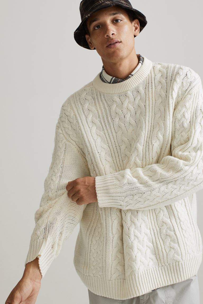 Relaxed Fit Cable-knit Sweater | H&M (US + CA)