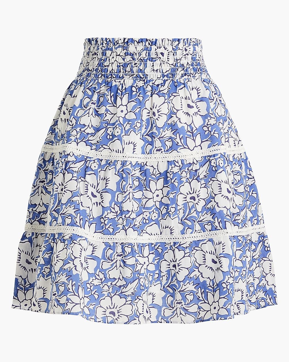 Smocked tiered mini skirt | J.Crew Factory