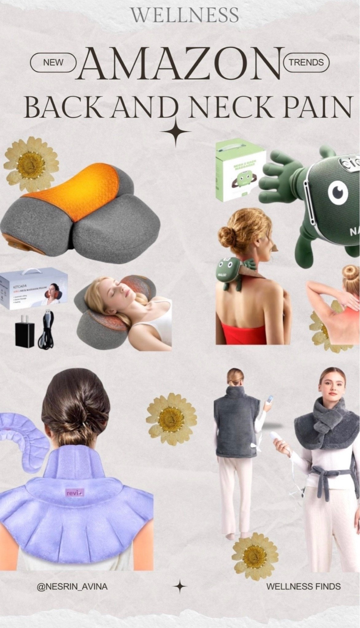Neck pain 
Back pain 
Massagers 
Fathers da gift ideas 
Prime deals