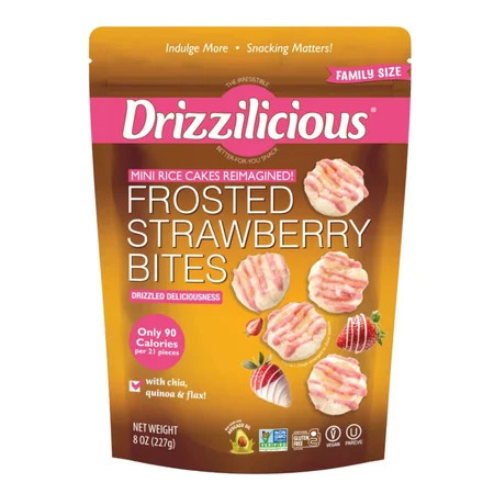 Drizzilicious Frosted Strawberry Mini Rice Cakes, 8 oz. | Walmart (US)