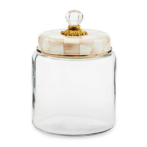 Mocha Check Large Kitchen Canister | MacKenzie-Childs