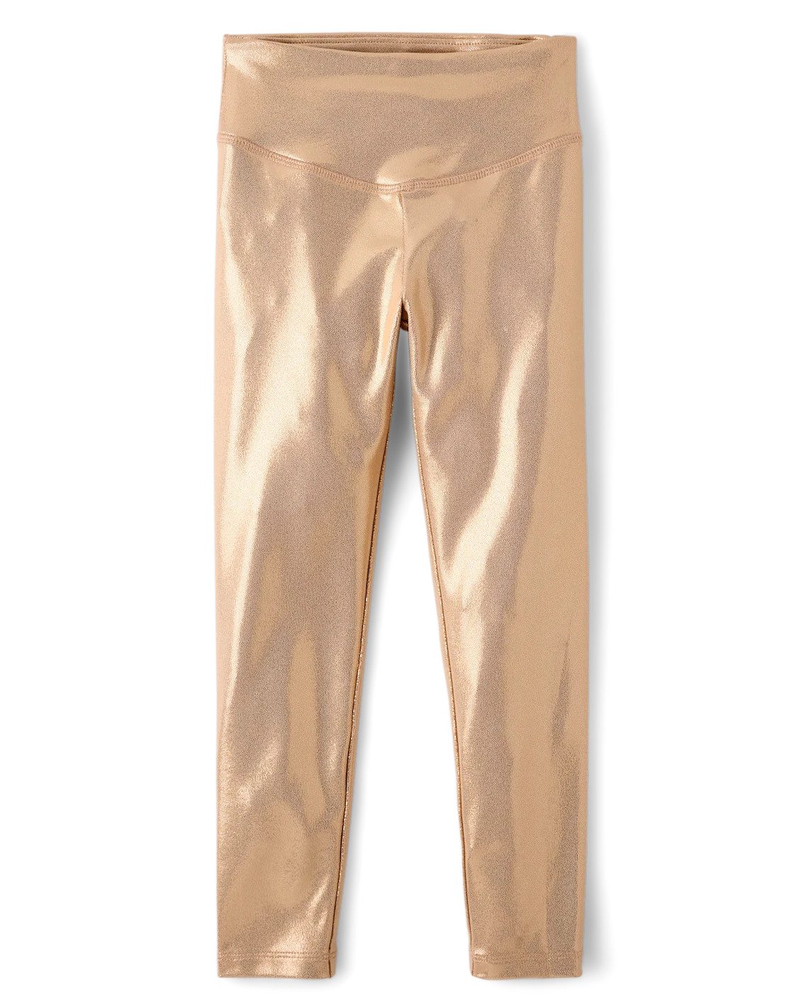 Girls High Shine Leggings - gold frost | The Children's Place