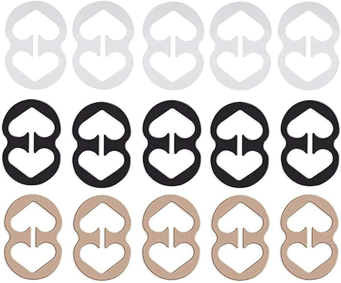 Kjzeex Bra Strap Clips,15 Bra Clips Holder Women’s Black,White,Beige for Full Cup Size, Cleavag... | Amazon (UK)