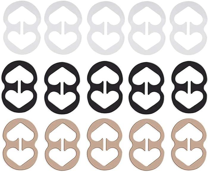 Kjzeex Bra Strap Clips,15 Bra Clips Holder Women’s Black,White,Beige for Full Cup Size, Cleavag... | Amazon (UK)