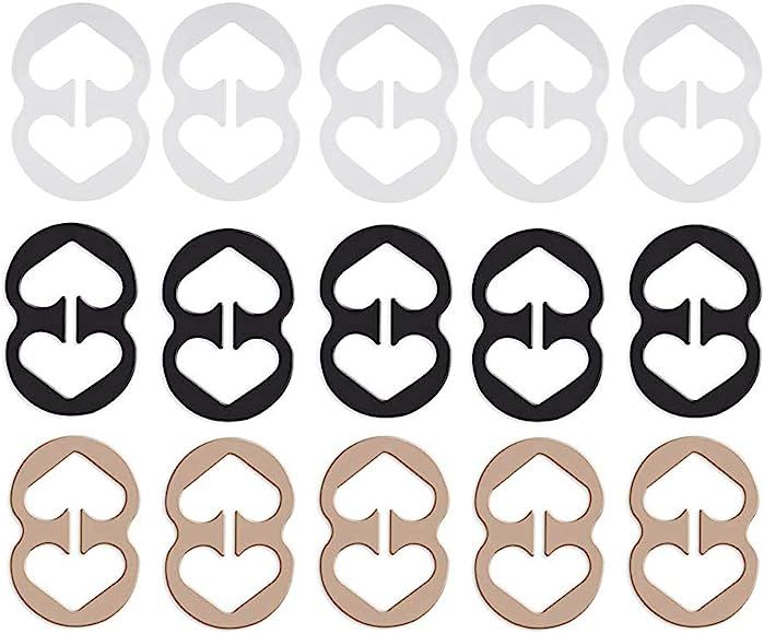 Kjzeex Bra Strap Clips,15 Bra Clips Holder Women’s Black,White,Beige for Full Cup Size, Cleavag... | Amazon (UK)