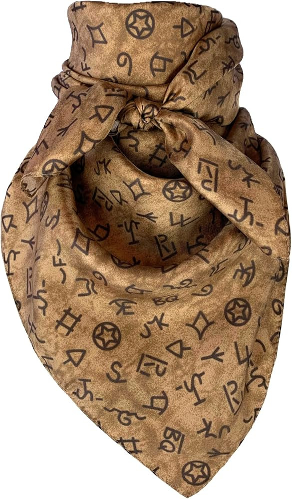Austin Accent Cowboy Bandana 100% Silk Scarf Wild Rag 34 Inch Multiple Colors | Amazon (US)