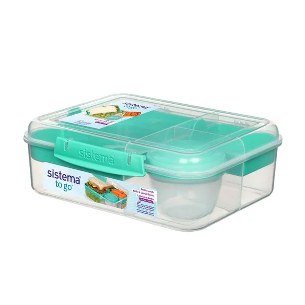Sistema To Go Rectangular Bento Lunch + Yogurt Pot 1.65L (Color May Vary) - Walmart.com | Walmart (US)