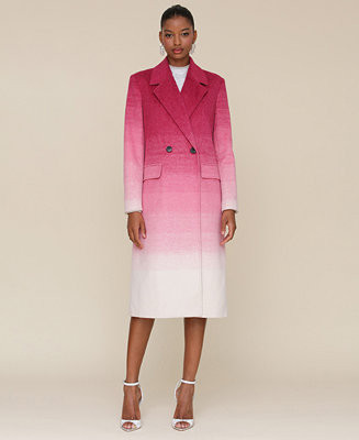 Women's Ombre Double-Faced Long Coat | Macy's
