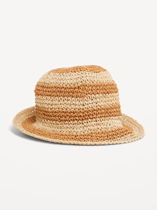 Crochet Bucket Straw Hat for Girls | Old Navy (US)