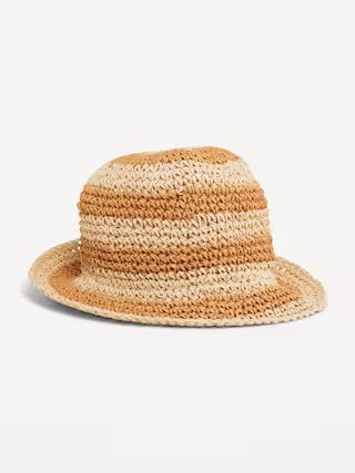 Crochet Bucket Straw Hat for Girls | Old Navy (US)