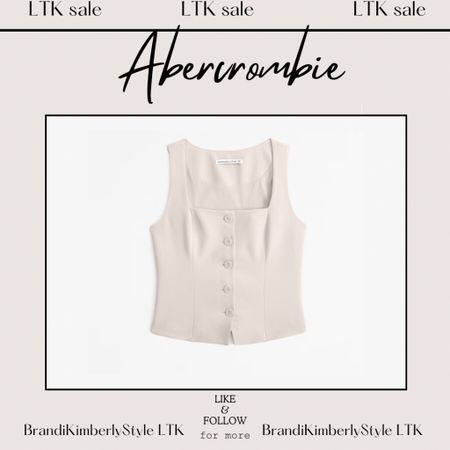 Get 20% off by shopping through my LTK. Chic vibes with our Mia Tailored Vest Squareneck Set Top. #AbercrombieStyle #MiaSetTop Happy shopping! #sale #spring #save #ltkspringsale BrandiKimberlyStyle

#LTKSpringSale #LTKstyletip #LTKSeasonal