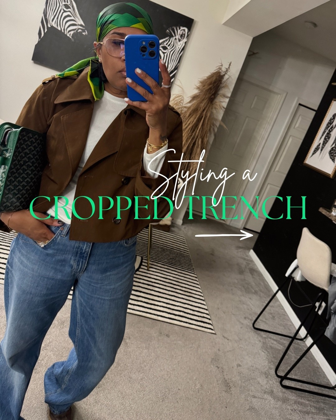 A cropped trench is one of the hardest-working jackets you can own.
The styling is what makes it feel casual, elevated, or fashion-forward.
