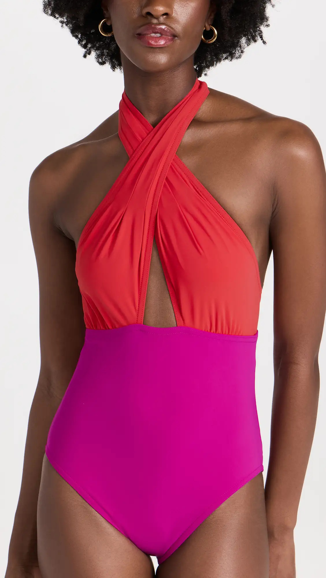 Karla Colletto Mabel Hi-Neck Wrap Halter with Ties | Shopbop | Shopbop