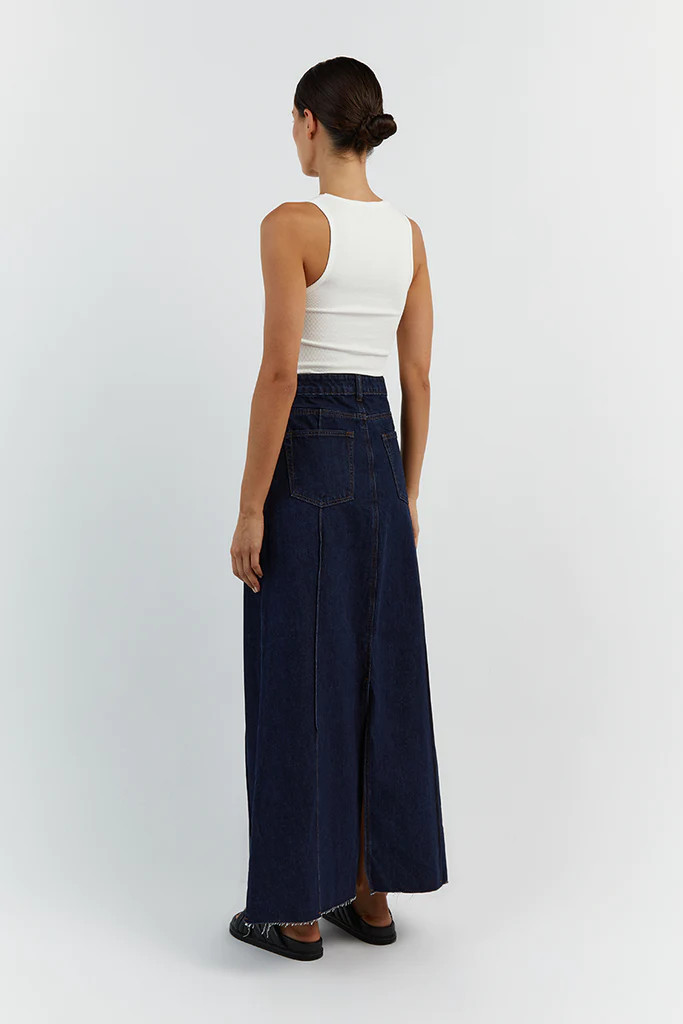 DELLA INDIGO COLUMN DENIM SKIRT | DISSH