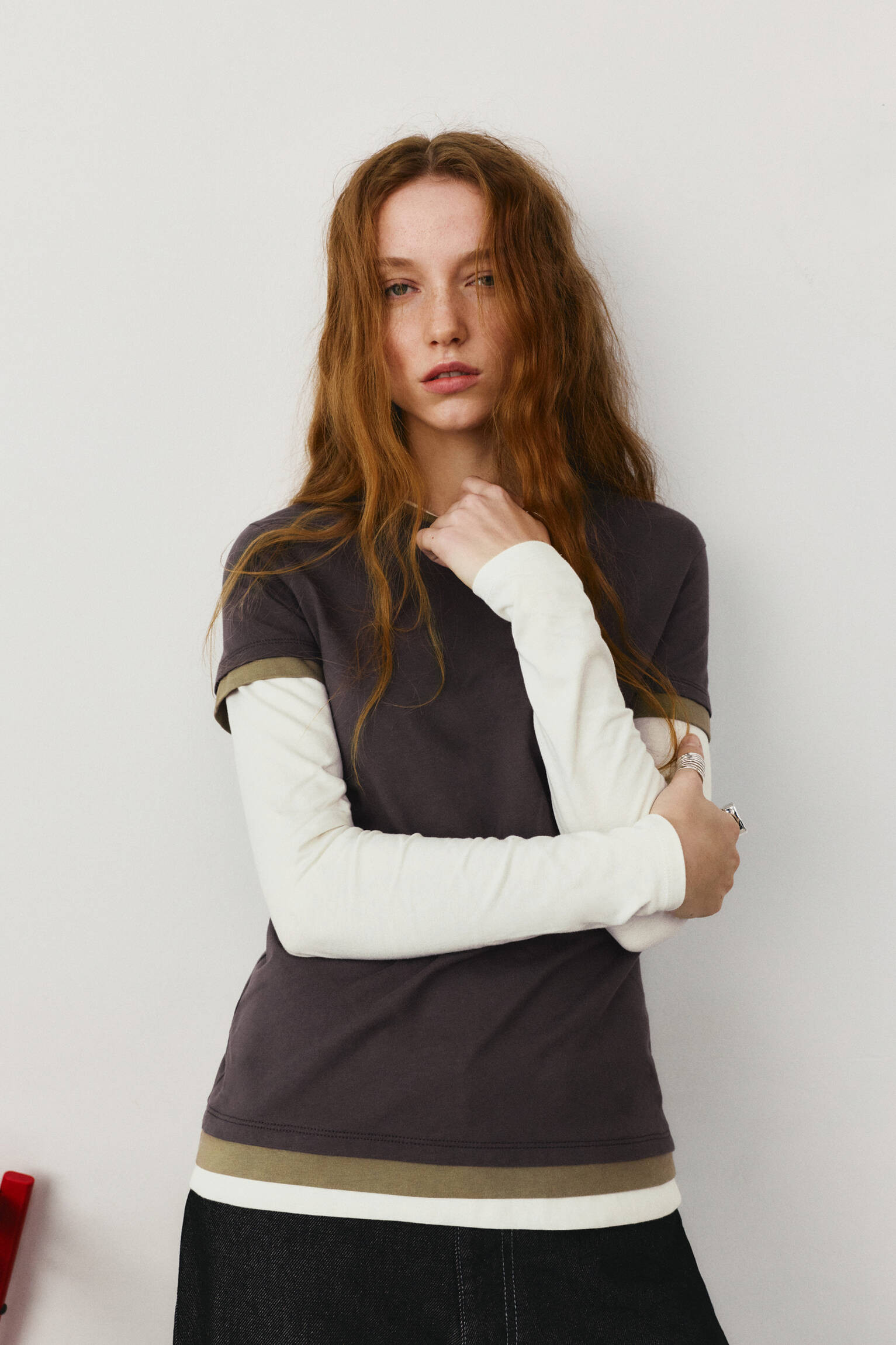 Double sleeve T-shirt - pull&bear | PULL and BEAR UK