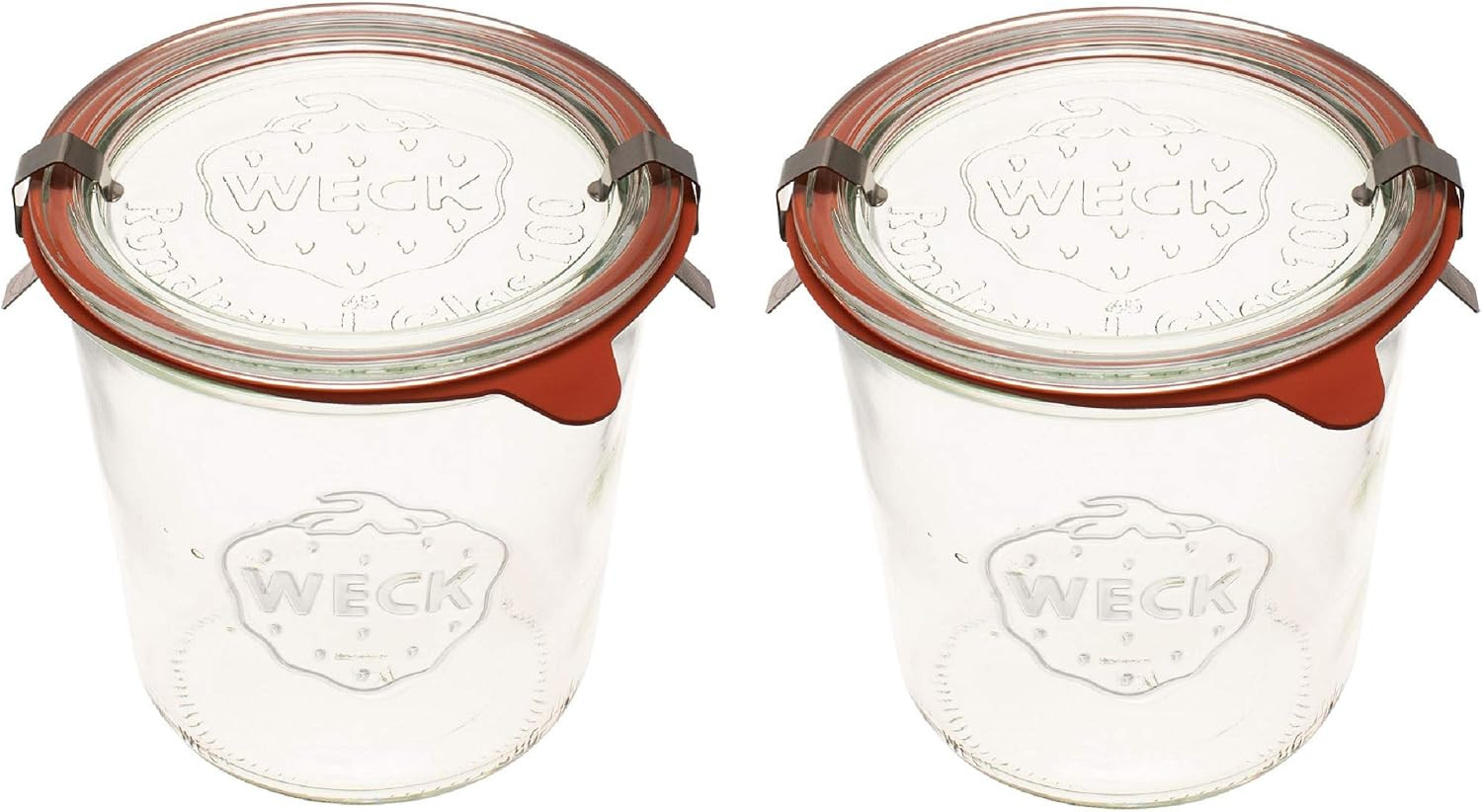 WECK Canning Jars 742 Mold Jars made of Transparent Glass - Eco-Friendly Canning Jar - Storage for Food, Yogurt with Air Tight Seal and Lid - 1/2 Liter Tall Jar Set - (2 Jars) | Amazon (US)