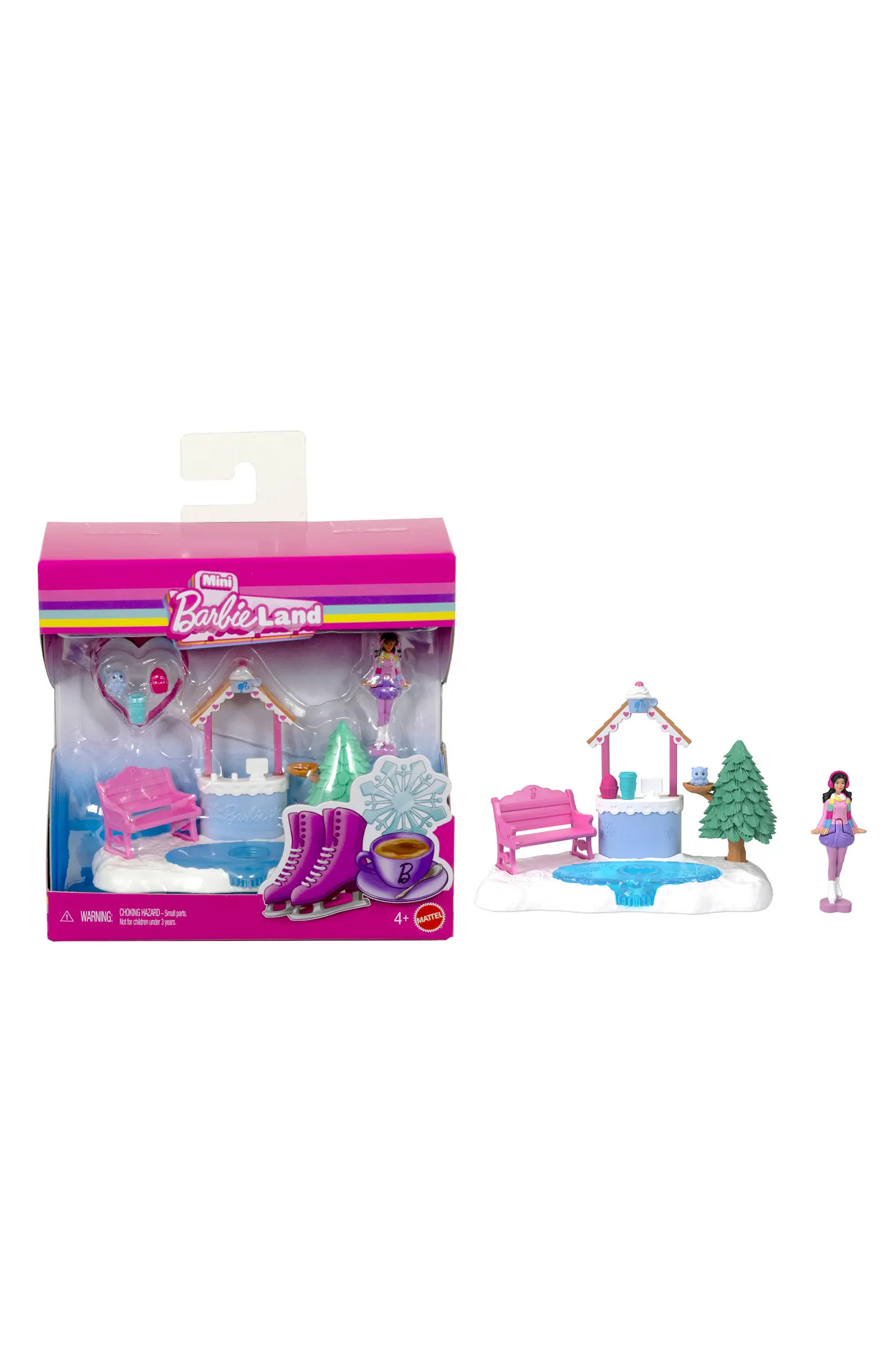 Mini BarbieLand 1.5-Inch Doll & Ice Skating Rink Playset | Nordstrom