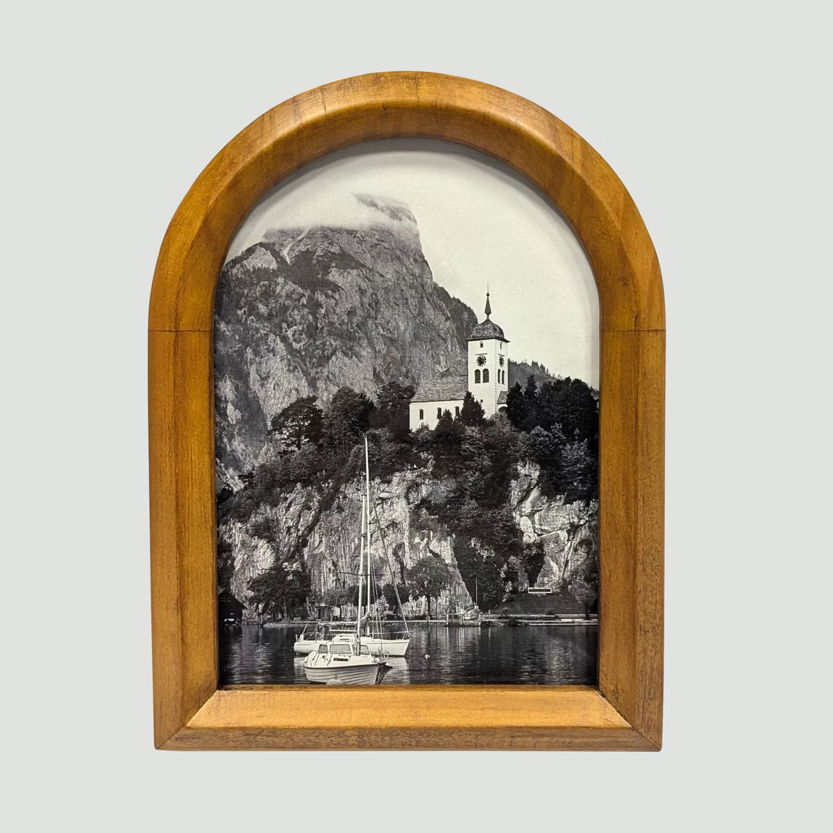 Harbortown 5"x7" Arch Chambered Table Picture Frame Brown | Target