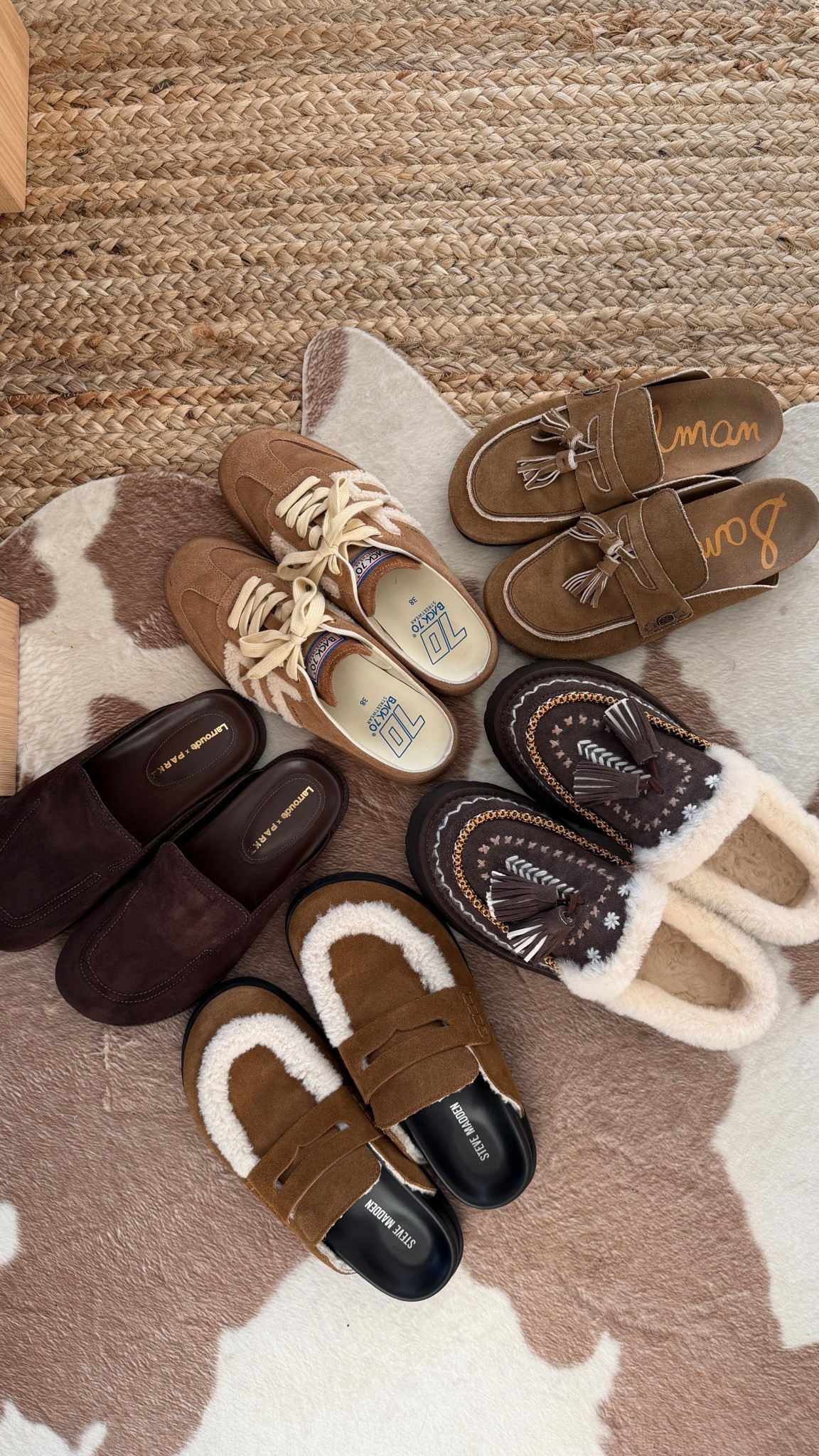 My favorite slip ons! I take my true size 7.5 unless they are whole sizes only, I go up to 8! Larroude x Parke is not linkable!