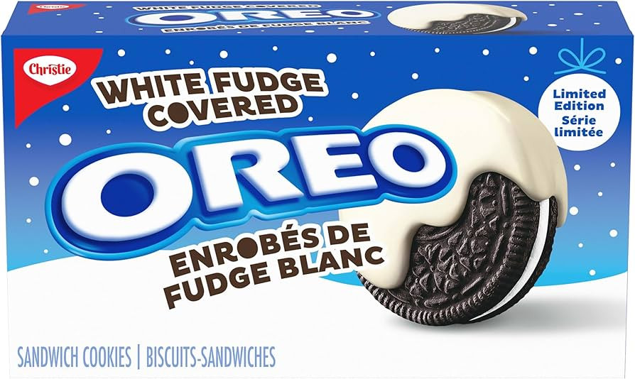OREO, White Fudge Covered Sandwich Cookies, Christmas Cookies, Holiday Treat, Festive Stocking St... | Amazon (CA)