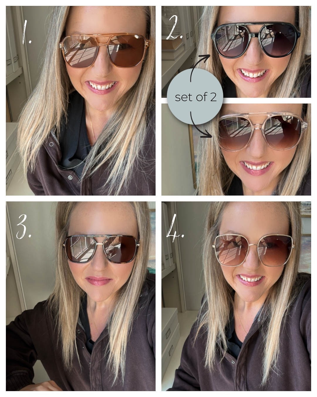 I’ve found that you don’t have to spend a fortune on stylish, on trend sunglasses. I’ve recently tried to expand my styles — not just for look and style, but also for function. These are some of my favorites and they are all such a great deal! aviator glasses tortoise shell sunglasses metal frame sunglasses fashion accessories Sojos sunglasses 

#LTKBeauty #LTKFindsUnder50 #LTKSaleAlert