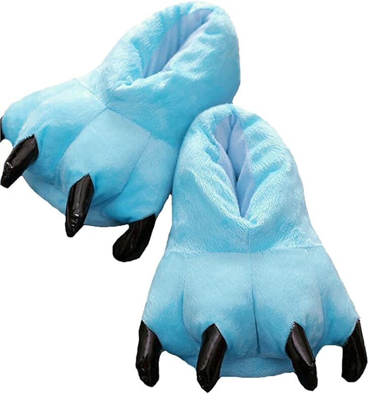 FashionFits Unisex Soft Plush Home Slippers Animal Costume Paw Claw Shoes | Amazon (US)