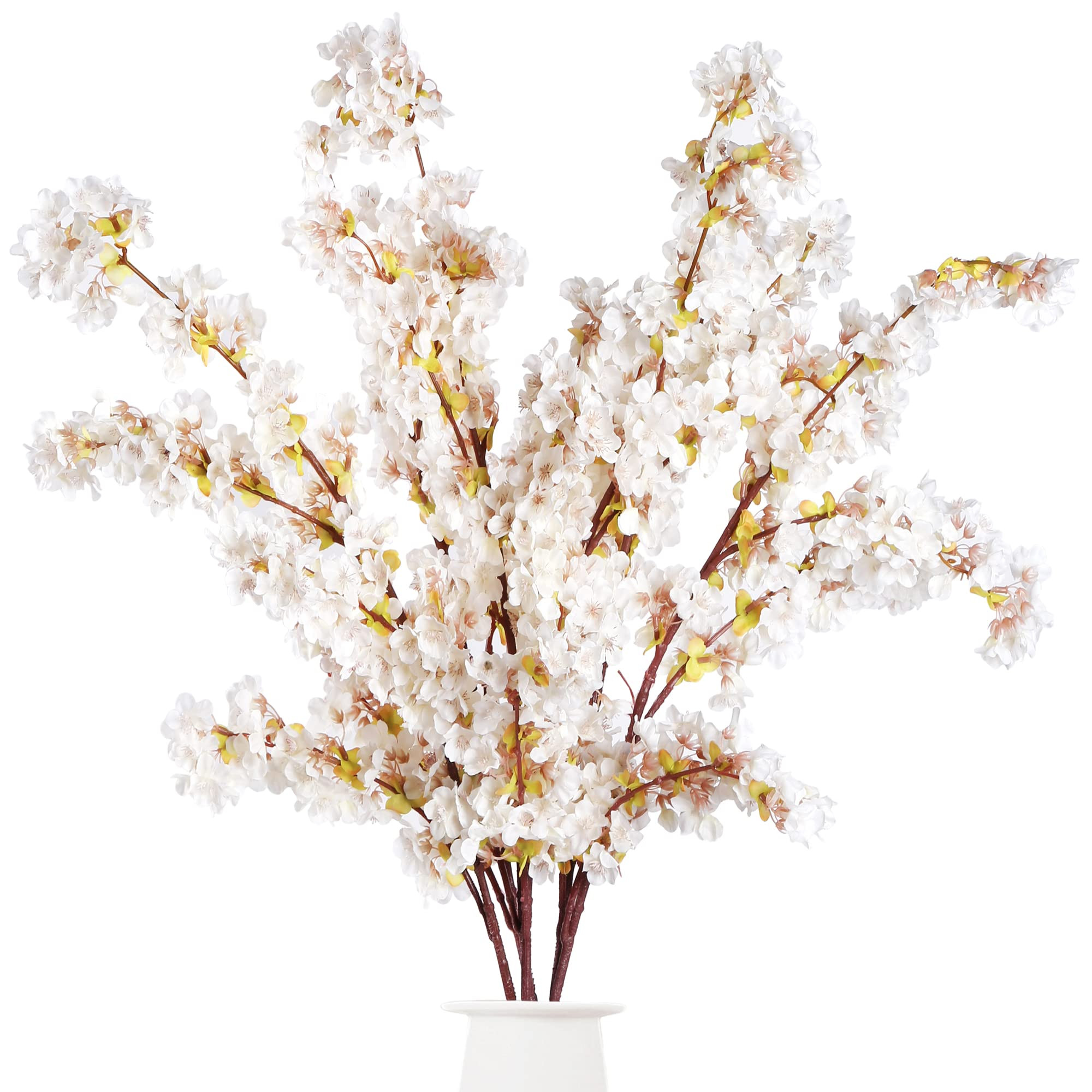 Sggvecsy Artificial Cherry Blossom Branches Faux Cherry Flowers 39 Inch Peach Branches Silk Tall ... | Amazon (US)
