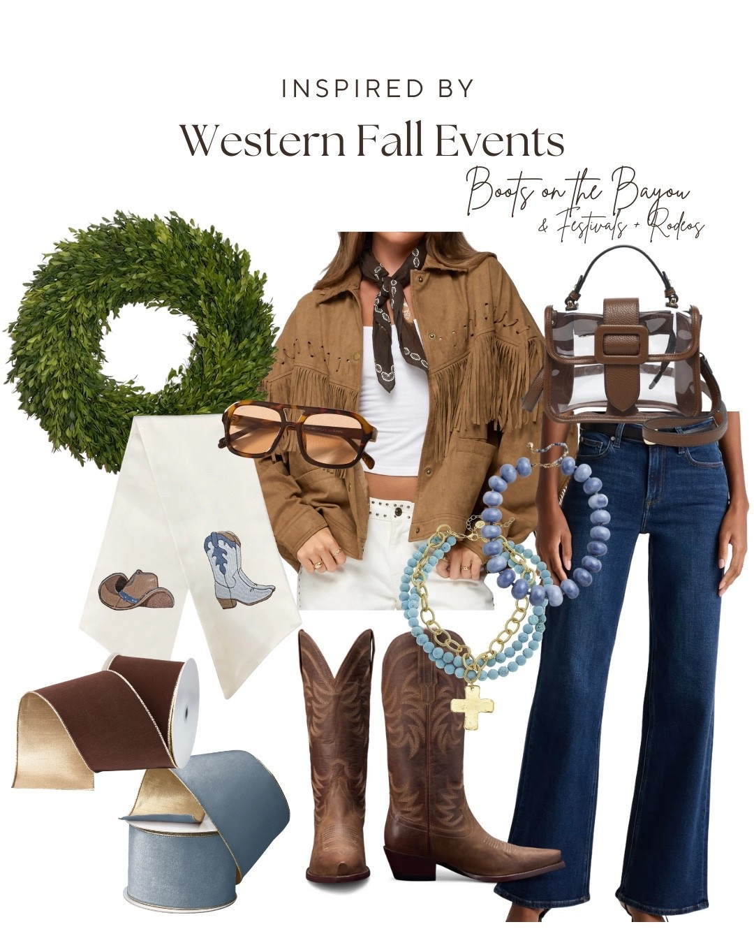 Get ready for any western fall festivity with Fig & Dove! Our Cowboy Wreath Sash is the perfect finishing touch to your next event look! 🤎🍂

#LTKootd #LTKSeasonal #LTKTravel