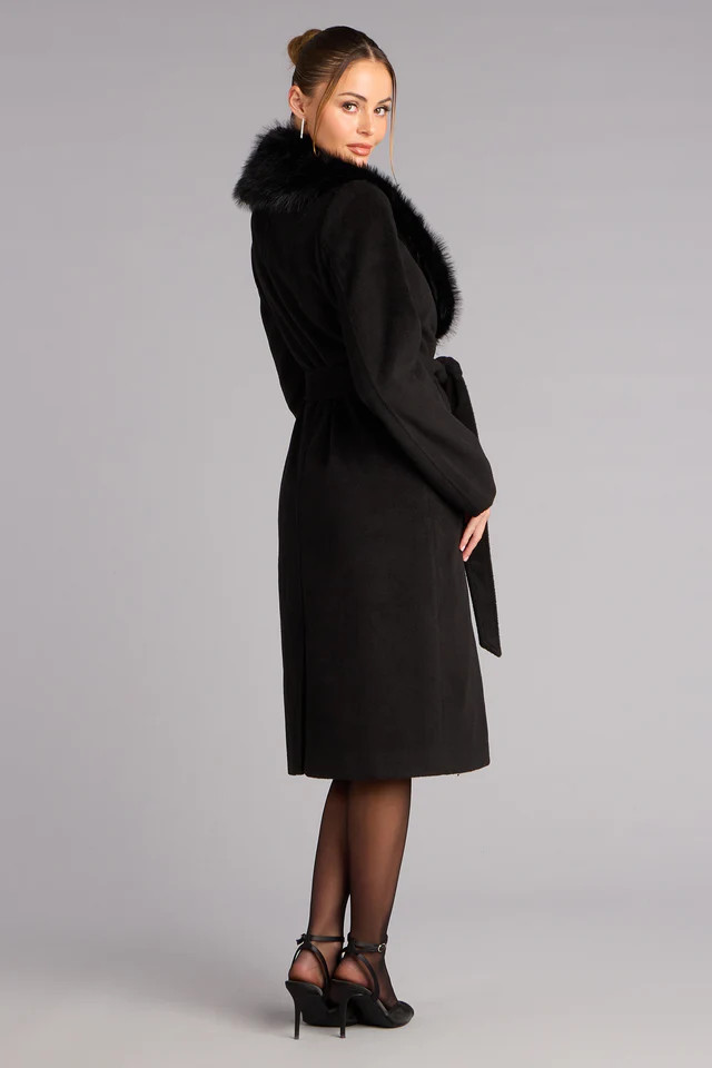 City Noir Removable Faux Fur Trench Coat | Windsor Stores