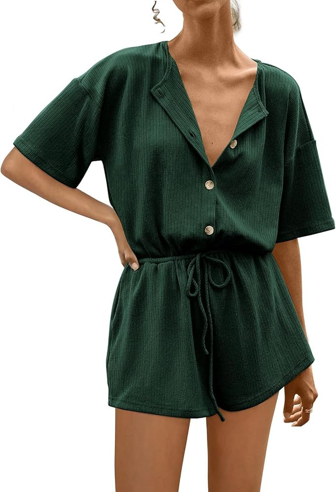 PRETTYGARDEN Womens Summer Casual One Piece Short Jumpsuits | Amazon (US)