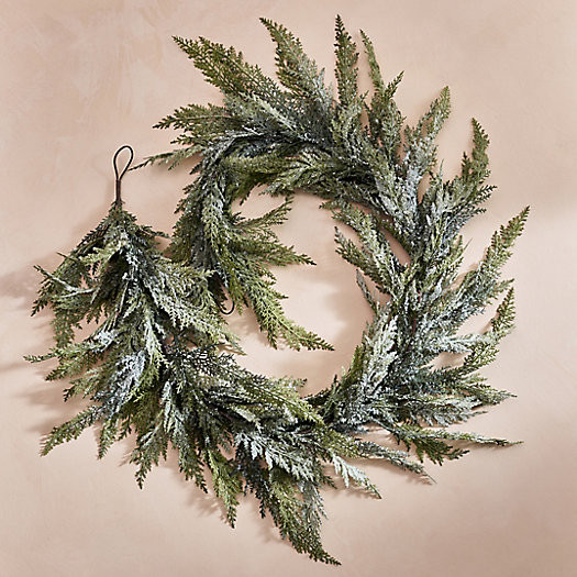 Faux Cedar Garland, Snowy | Terrain