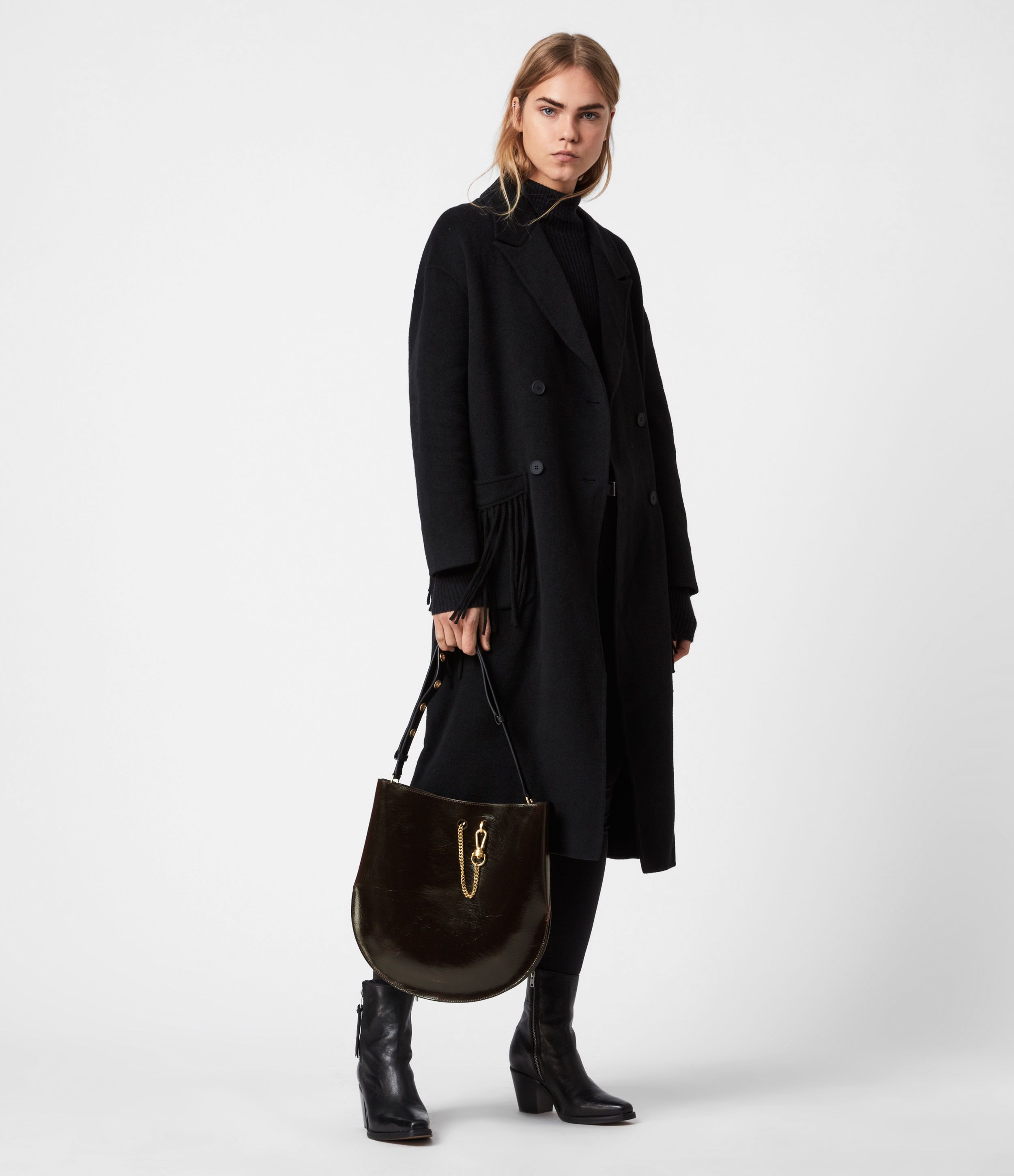 Beaumont Leather Hobo Bag | AllSaints CA