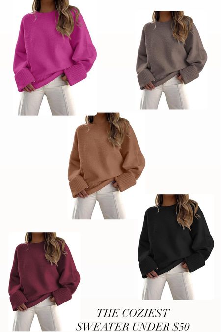 The Coziest Sweater Under $50 For Her (size up for oversized fit)!! 

#LTKGiftGuide #LTKSeasonal #LTKfindsunder50