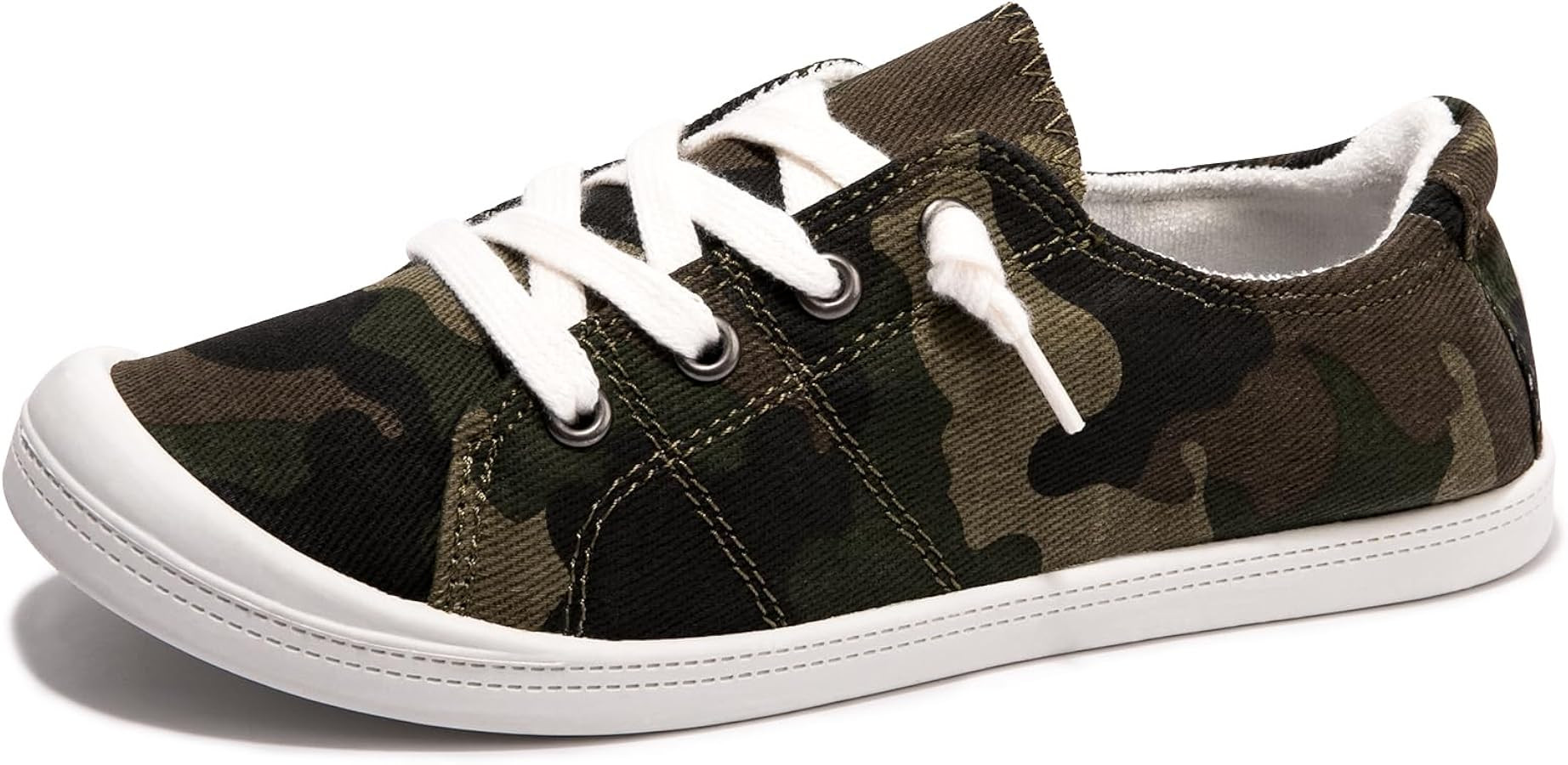 Women's Slip On Canvas Sneaker Low Top Casual Walking Shoes Classic Comfort Flat Fashion Sneakers | Amazon (US)