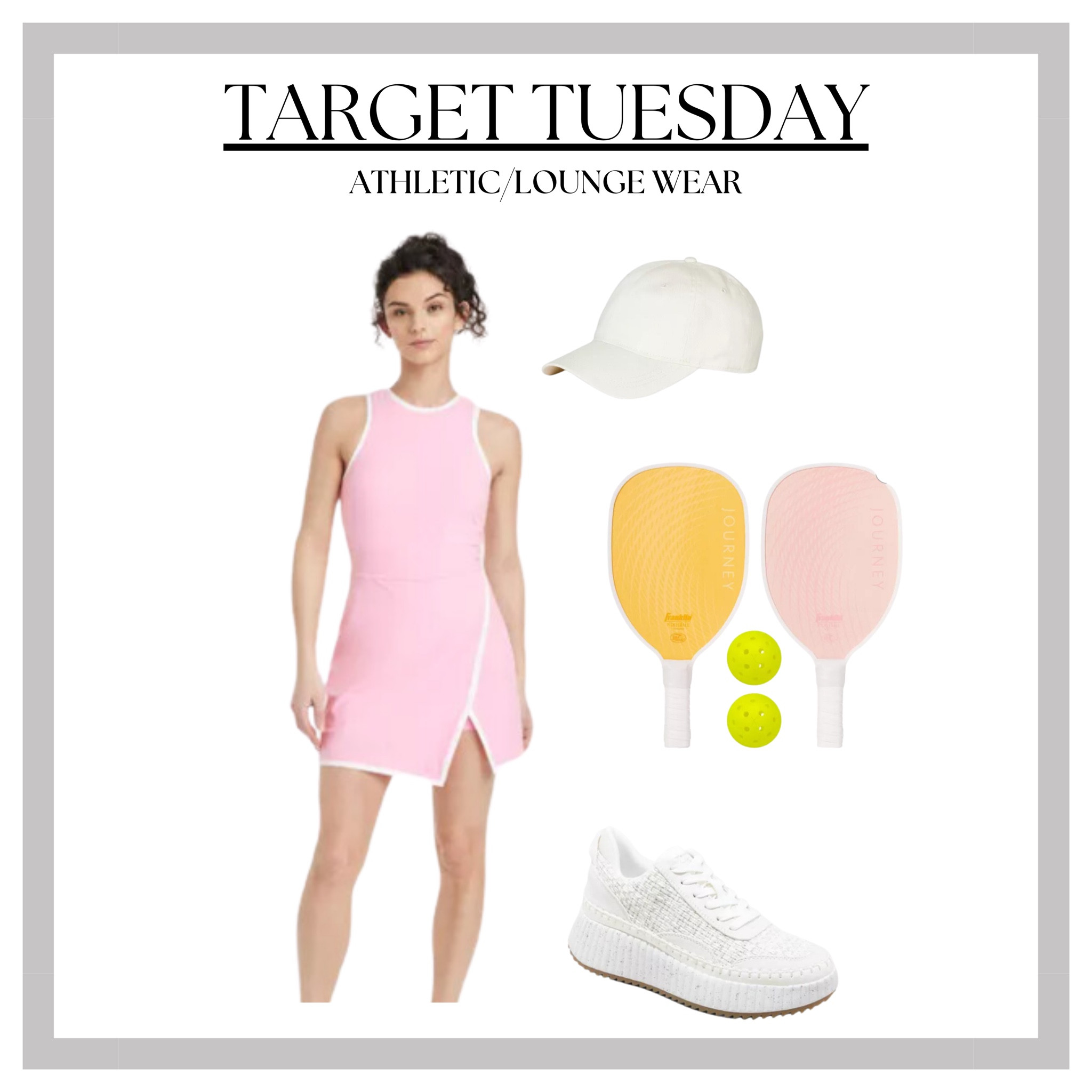 It’s TARGET TUESDAY y’all, and there are some great new finds in the athletic/lounge wear departments. Whether you’re running errands around town or heading to the pickle ball courts, there is something for you at Target right now! From athletic dresses and skirts to casual work out tees, all of these pieces are affordable yet stylish. Happy shopping! 

#LTKMidsize #LTKStyleTip #LTKFindsUnder50