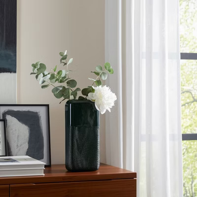 Modern Flower Vase for Home Decor -Tall Vase for Shelf, Console, or Entryway - Stylish Table Vase for Living Room or Bedroom Accent | Target