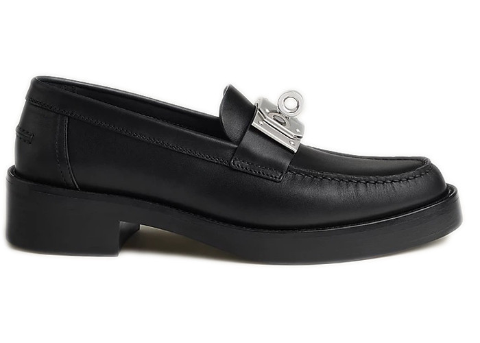 Women's Hermes Hot Loafer Calfskin Leather Sneakers in Noir | StockX